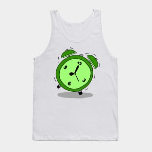 Cute green Alarm clock Tank Top